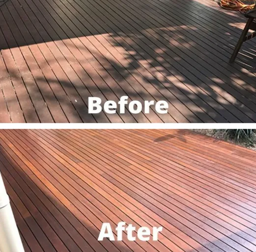 Decking Maintenance Before and After 1