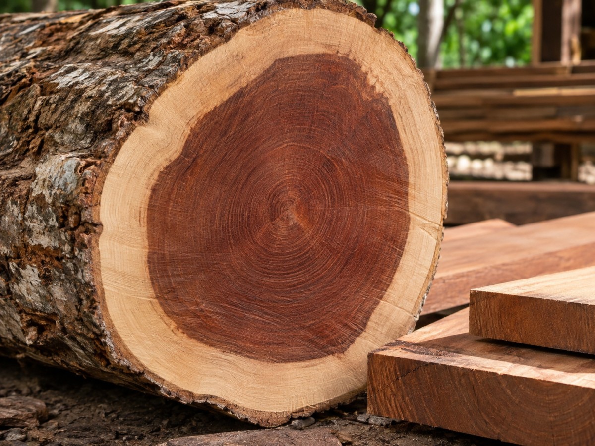 Chengal timber heartwood and sapwood