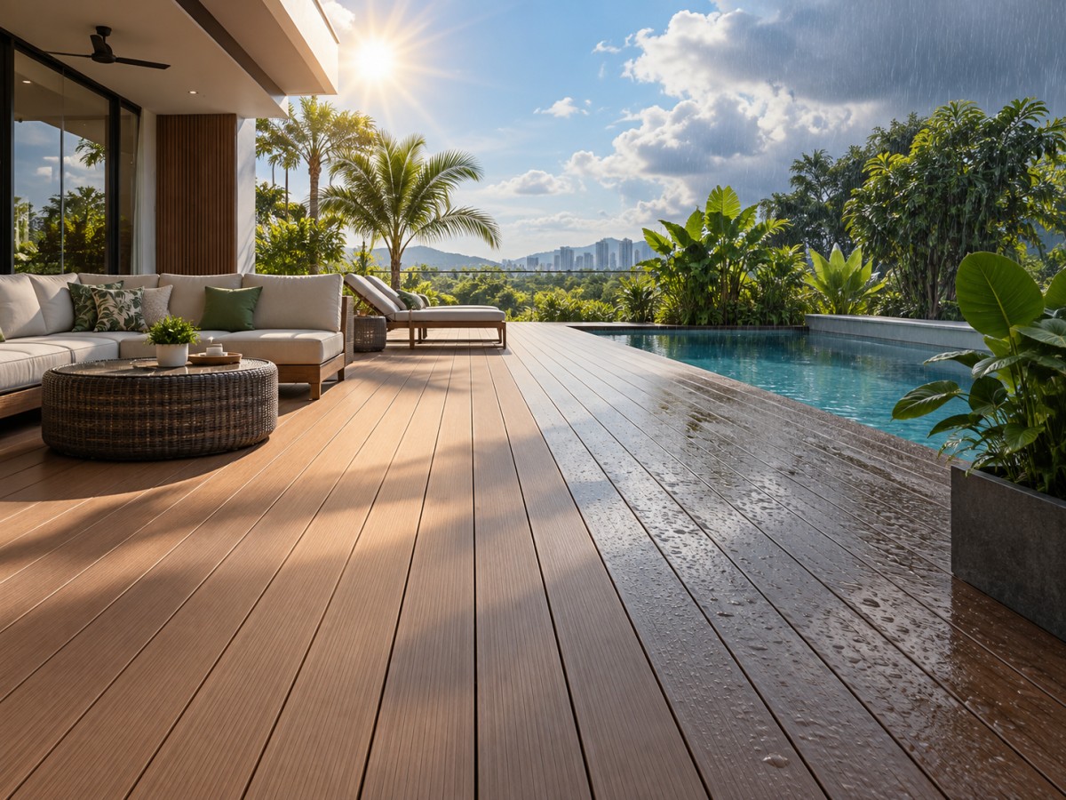 WPC composite decking in Malaysia's tropical climate
