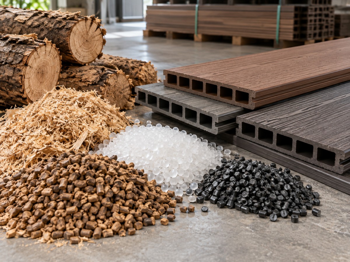 WPC composite decking material characteristics
