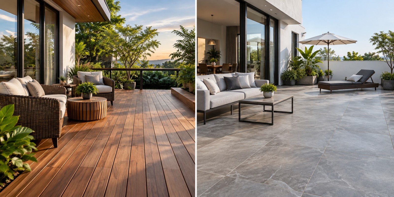 Timber Decking vs Outdoor Tiles: Key Differences Explained