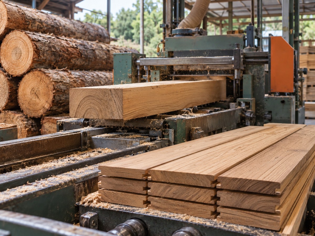 How natural timber decking boards are produced